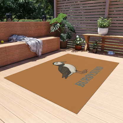 Outdoor-Fußmatte mit Papageientaucher – Nordischer Charme für deine Terrasse