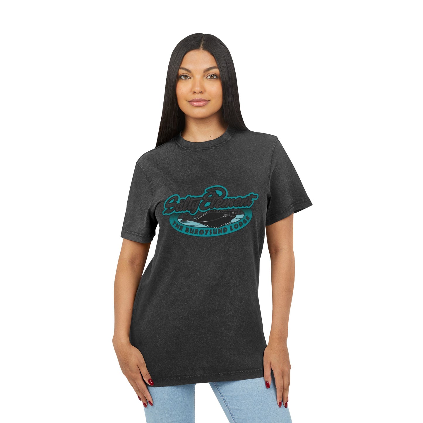 Vintage T-Shirt im Acid-Wash-Look – Mit Salty Element Logo für den maritimen Stil mit Charakter