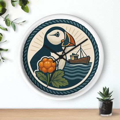Puffin trifft Präzision – unsere Wanduhr mit nordischem Charme