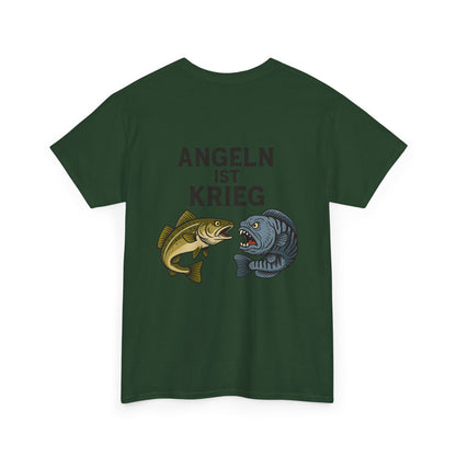 Unisex Heavy Cotton T-Shirt – „Angeln ist Krieg“ – Für alle, die es ernst meinen