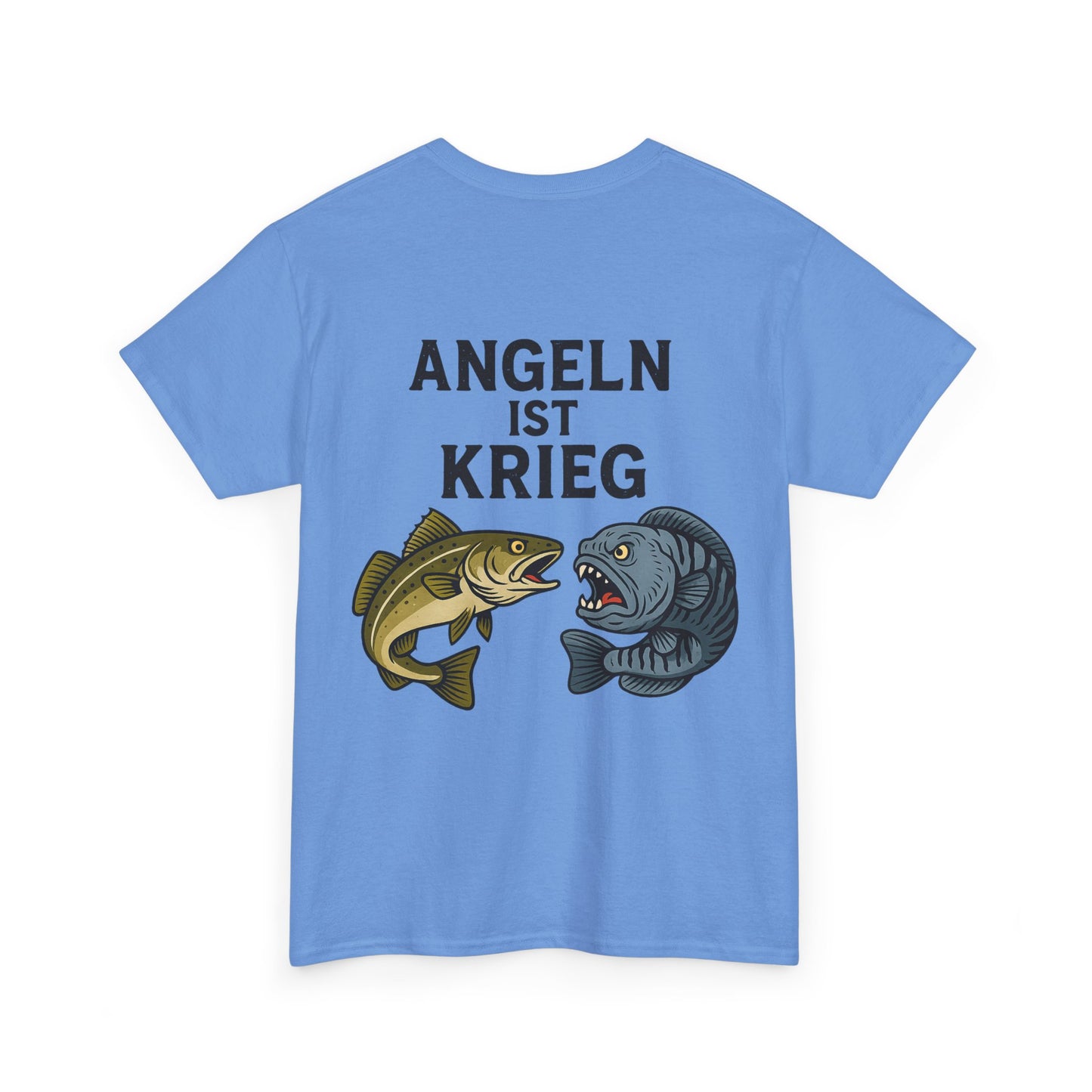 Unisex Heavy Cotton T-Shirt – „Angeln ist Krieg“ – Für alle, die es ernst meinen
