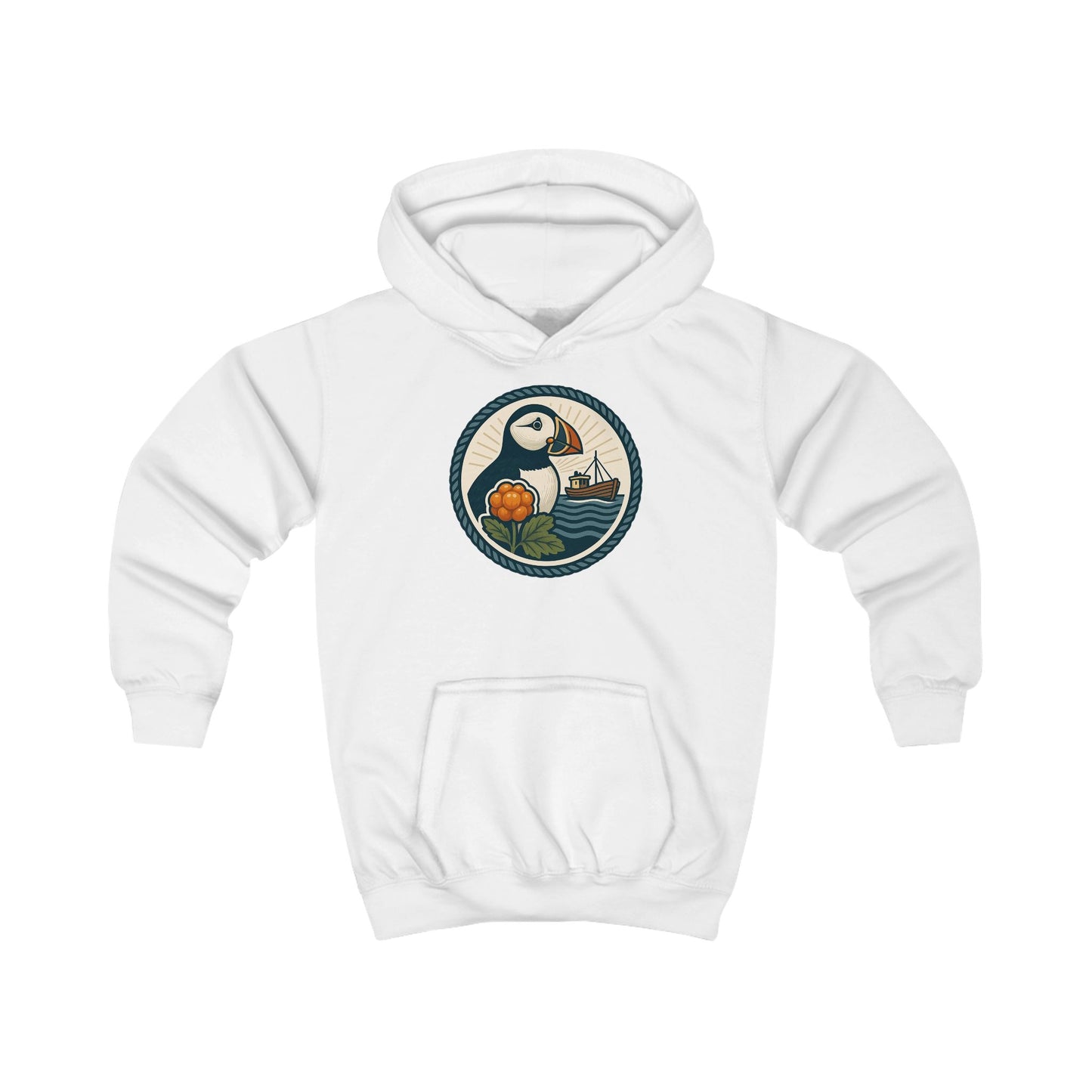 Adventurous Puffin Kids Hoodie