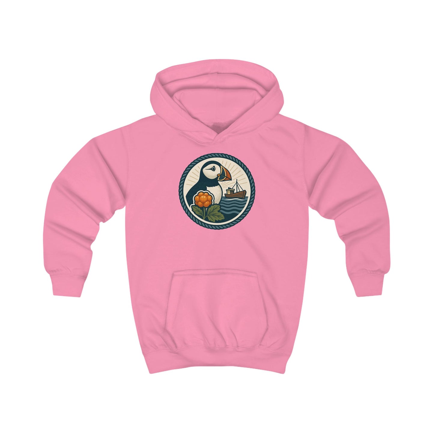 Adventurous Puffin Kids Hoodie