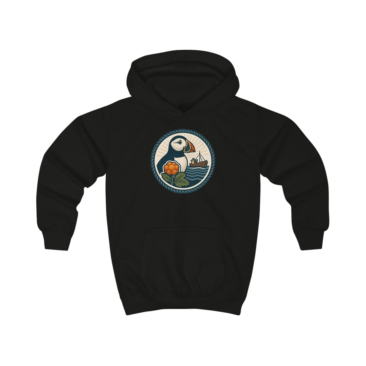 Adventurous Puffin Kids Hoodie