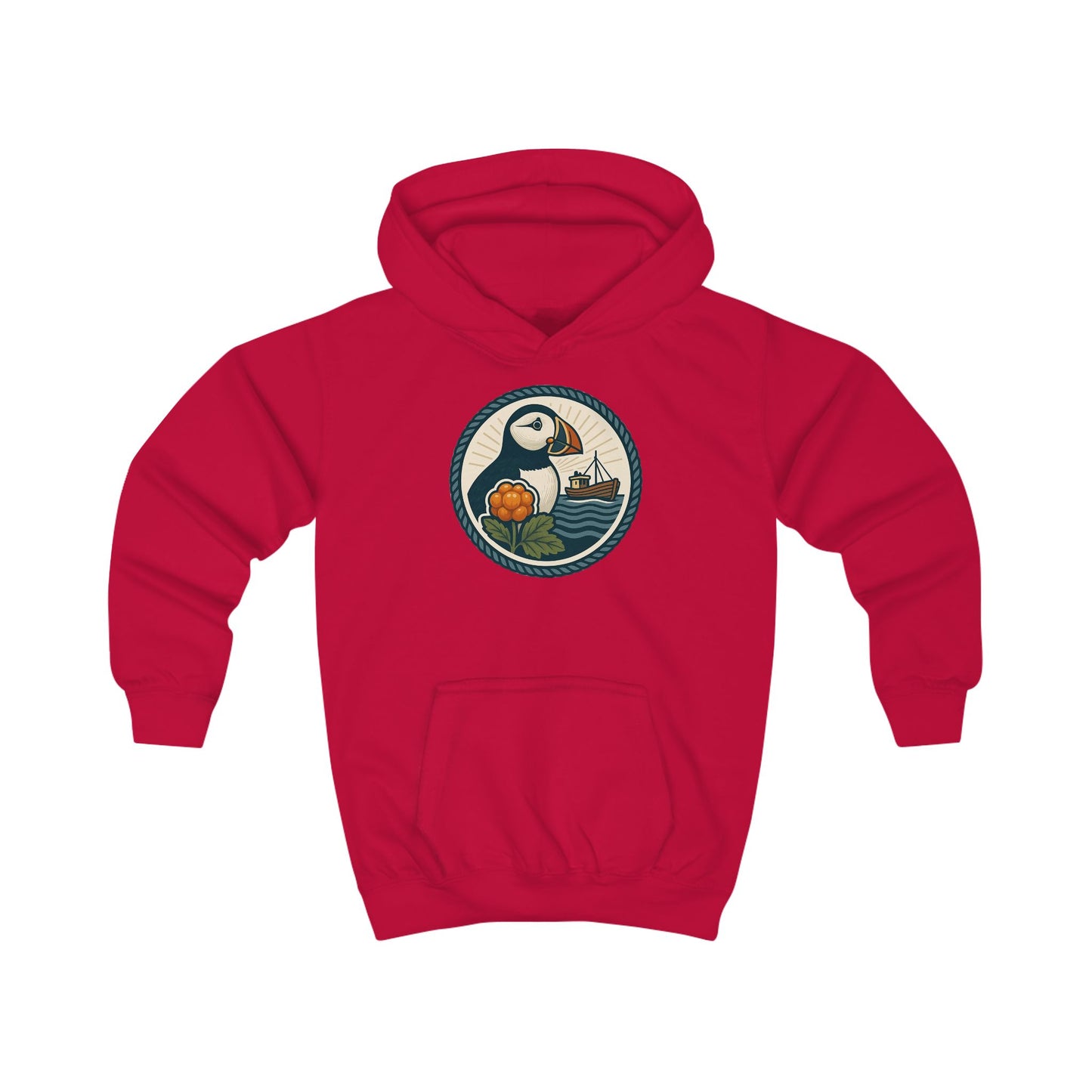 Adventurous Puffin Kids Hoodie