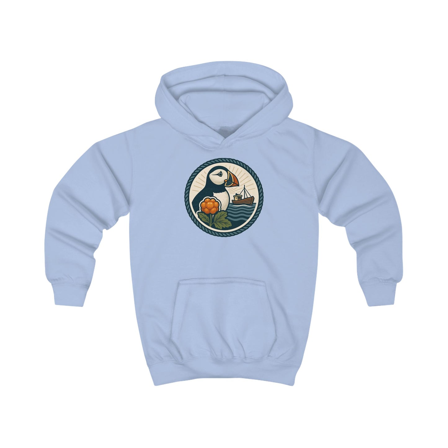 Adventurous Puffin Kids Hoodie