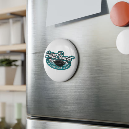 Runder Button-Magnet – Salty Look für Kühlschrank & Co.