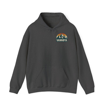 Adventure-Ready Unisex Hoodie with Vintage Lodge Design