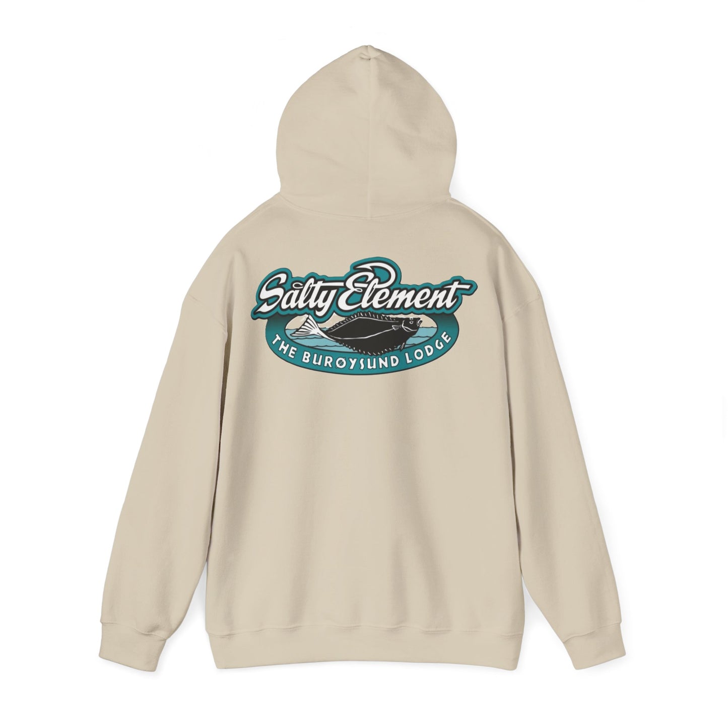 Adventure-Ready Unisex Hoodie with Vintage Lodge Design