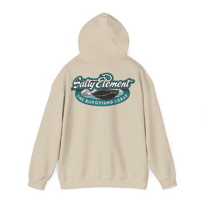 Adventure-Ready Unisex Hoodie with Vintage Lodge Design