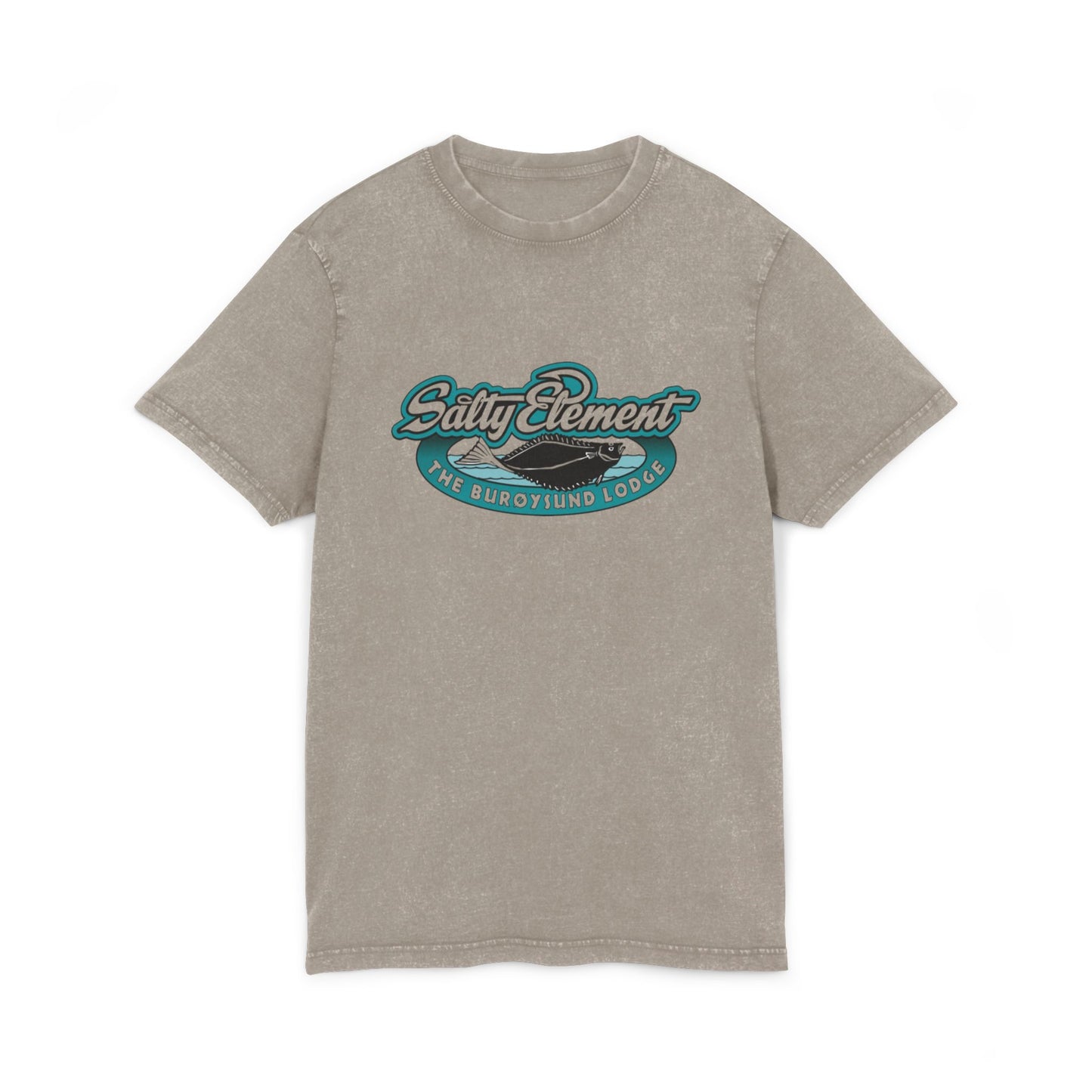 Vintage T-Shirt im Acid-Wash-Look – Mit Salty Element Logo für den maritimen Stil mit Charakter