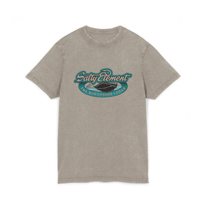 Vintage T-Shirt im Acid-Wash-Look – Mit Salty Element Logo für den maritimen Stil mit Charakter