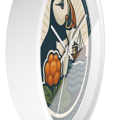 Puffin trifft Präzision – unsere Wanduhr mit nordischem Charme