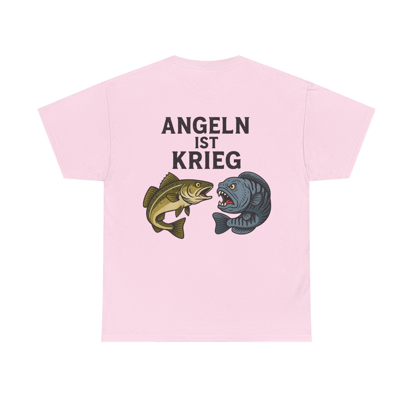 Unisex Heavy Cotton T-Shirt – „Angeln ist Krieg“ – Für alle, die es ernst meinen