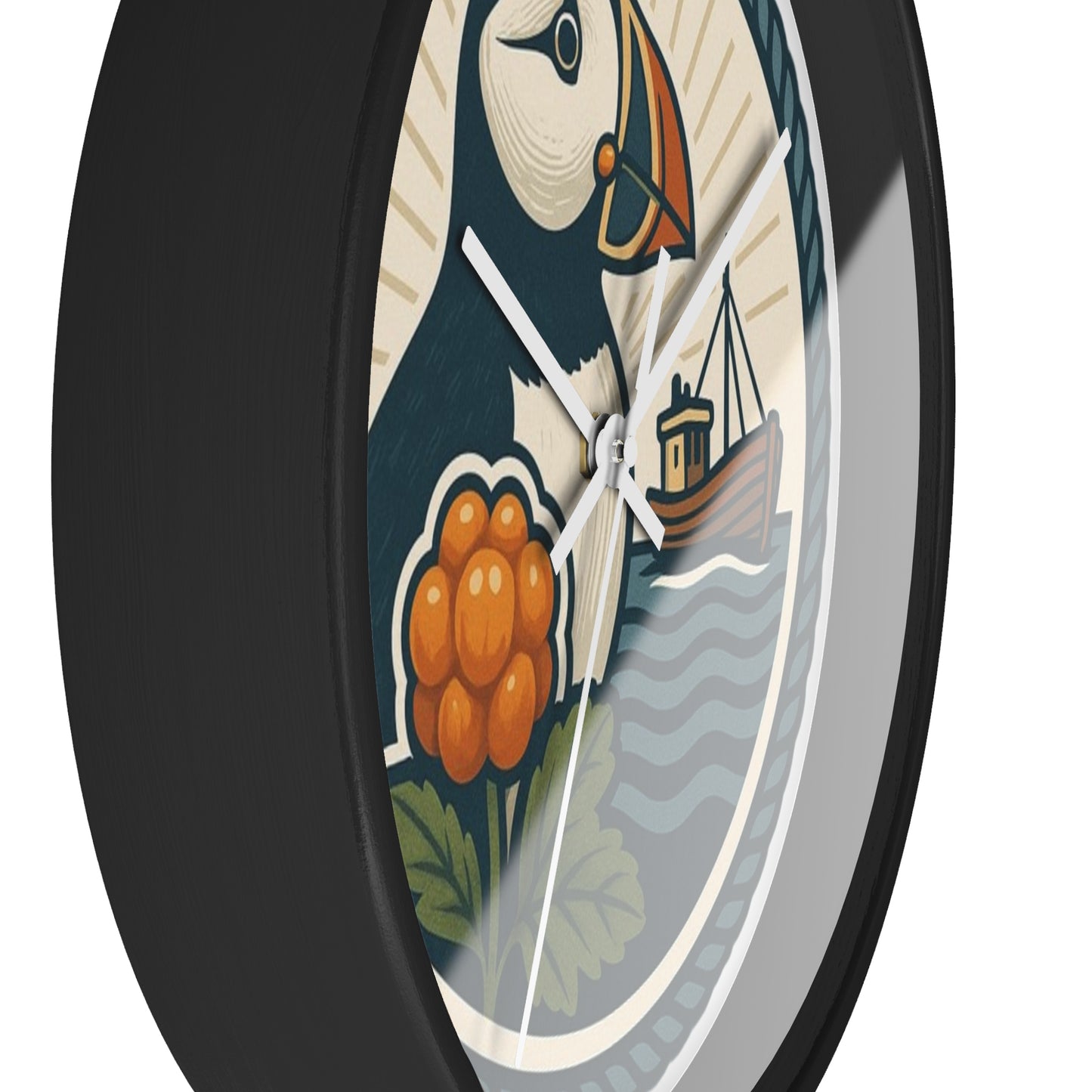 Puffin trifft Präzision – unsere Wanduhr mit nordischem Charme