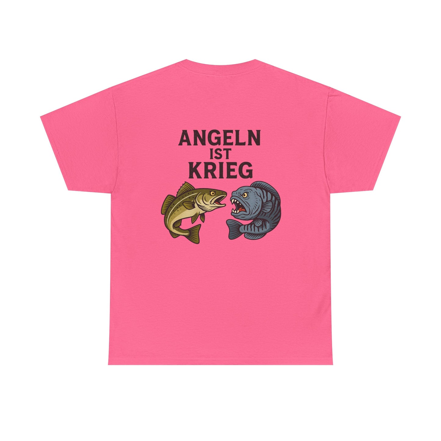 Unisex Heavy Cotton T-Shirt – „Angeln ist Krieg“ – Für alle, die es ernst meinen