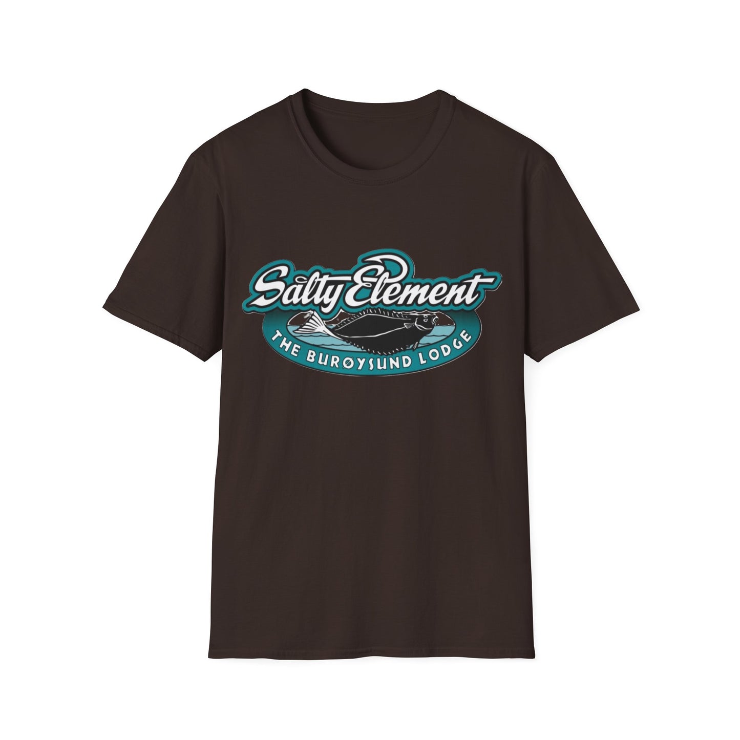 Salty Element Unisex Softstyle T-Shirt - Retro Mountain Lodge Tee